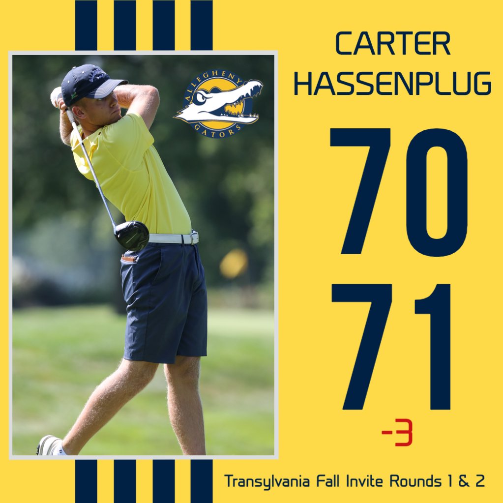 Freshman Carter Hassenplug fired a 70-71 (-3) to lead the Gators on the first day of the Transylvania Fall Invite. Follow on Golfstat live scoring tomorrow as the Gators chase down some teams: results.golfstat.com//public/leader…