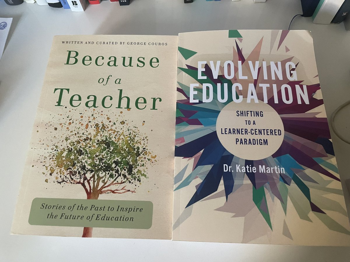 I have 5 sets of #EvolvingEducation AND #BecauseofaTeacher to GIVE AWAY! 

There are a lot of challenges, so I want to hear what’s working! To enter for a chance to win: 
🗣retweet this tweet AND 
🥳tell me something good in the comments. 

<a href="/gcouros/">George Couros</a> <a href="/burgessdave/">Dave Burgess</a> <a href="/dbc_inc/">Dave Burgess Consulting, Inc.</a>