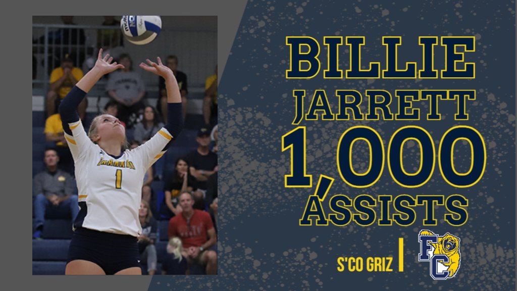 Congratulations to Junior setter Billie Jarrett for breaking the 1,000 assist mark today in our match against Capitol University!