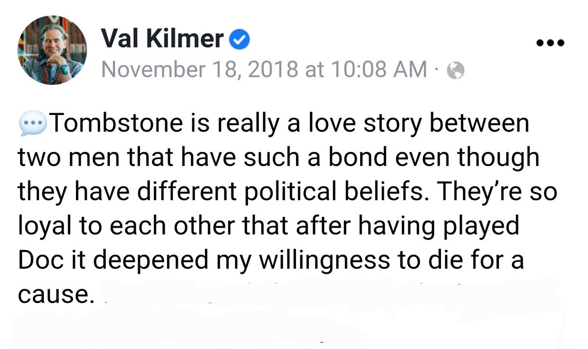 brielle_55555's tweet photo. well fuck
#ValKilmer #says #tombstone #is #a #love #story #profoundbond #supernatural #destiel #IDontEvenKnowHowToStartUnpackingThisCommentAndItsParallels https://t.co/8XDd2Yd0fC
