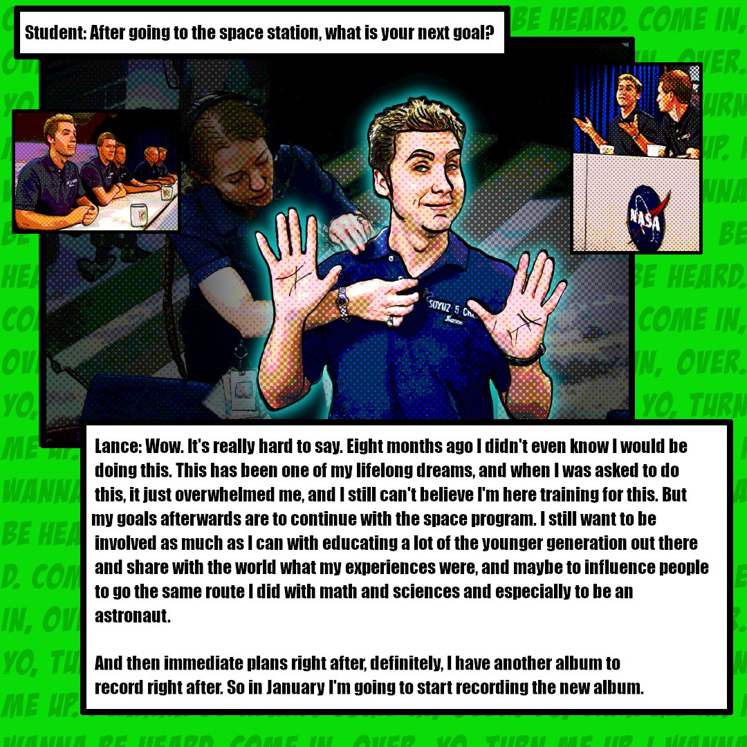 riddle_her's tweet photo. Part II of my August 2002 updates have been posted. Better late than never, right? lol Lance did more cosmonaut training and had a #DigitalGetDown with @NASA and some school students. https://t.co/2FYYfc5Xxg https://t.co/0leYOqjpSY