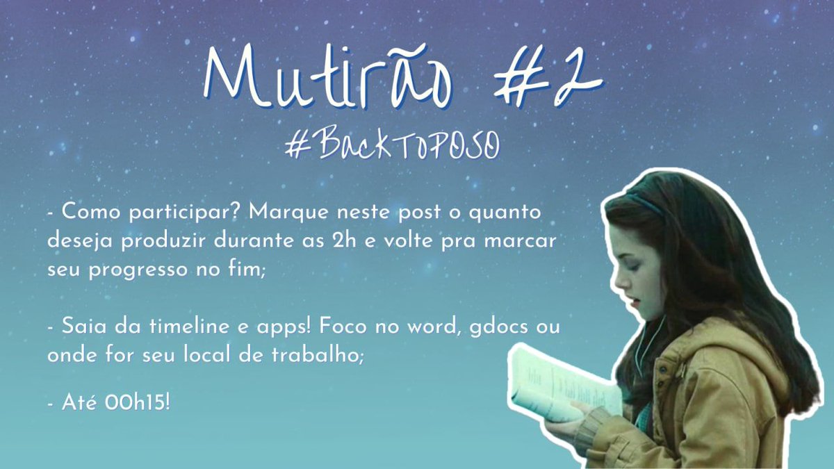 backtoforks_'s tweet photo. COMEÇOU 🚨 2º MUTIRÃO DE ESCRITA &amp; PRODUÇÃO #BacktoPOSO  
Aberto também a quem não estiver no projeto!   Objetivo de escrita sugerido: 150 palavras 🖤 
Leia as regras: https://t.co/58hTpCej4B