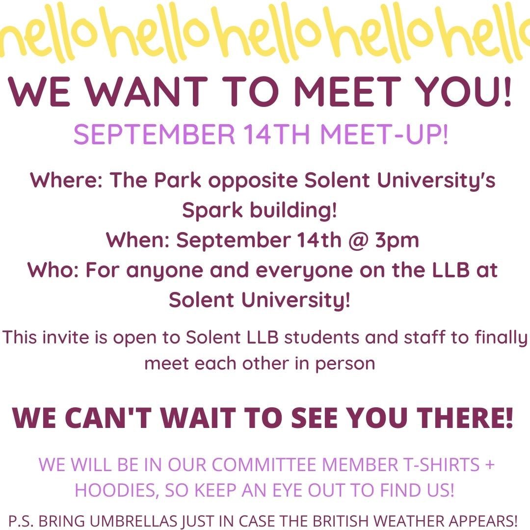 SolentLawSoc's tweet photo. We can’t wait to meet you! 👋🏼🕺🏼 https://t.co/MvbnmcikpI