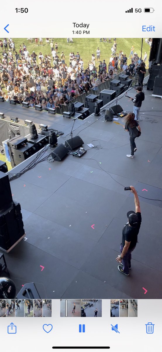 JimSmithNWA's tweet photo. Pretty cool to see a rocker dad watching his rocker son. 🤘 @RobertTrujillo @Metallica. @BottleRockNapa Great set #ottto https://t.co/NCxkDbQFVb