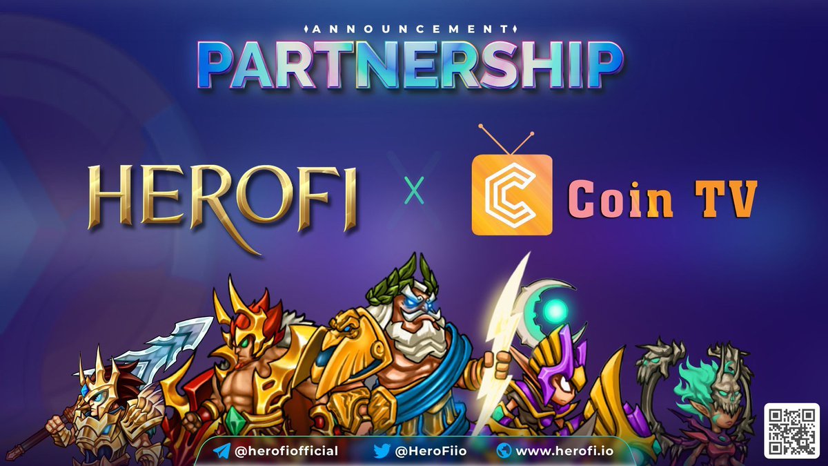 #HeroFi is proud to announce our partnership with #CoinTvGroup 

#CoinTV is one of the best sources of unbiased information about #crypto, #blockchain, and online money making.