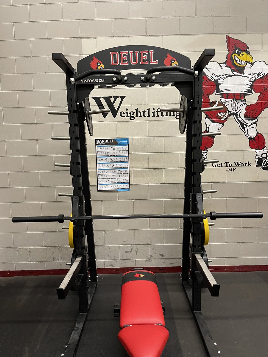 HUGE weekend around here!!! Hard fought win last night out in Mobridge, and equipment delivery day today!! #cardinals #ProMaxima #weightoom