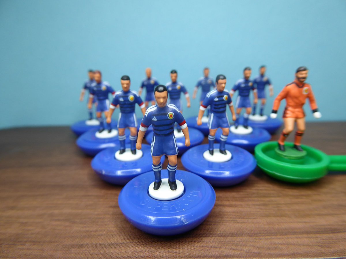 helcol123subbu1's tweet photo. Well done to Scotland for today's crucial win. Qatar 2022 hopes kept alive in the World Cup Qualifying. Here's the Tartan Army kit from their last important performance in Serbia. @helcol123subbu1 #subbuteo @ScottishAway @pieandbov #wcq #scomol #ryanchristie #bbcscotland #spl https://t.co/mYPGa7d0Bq