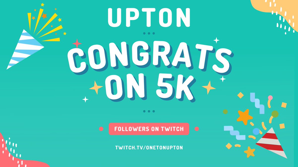 FlashMobFam's tweet photo. Congrats once again to @OneTonUpton for hitting 5K followers on twitch! https://t.co/H8u4443DVS