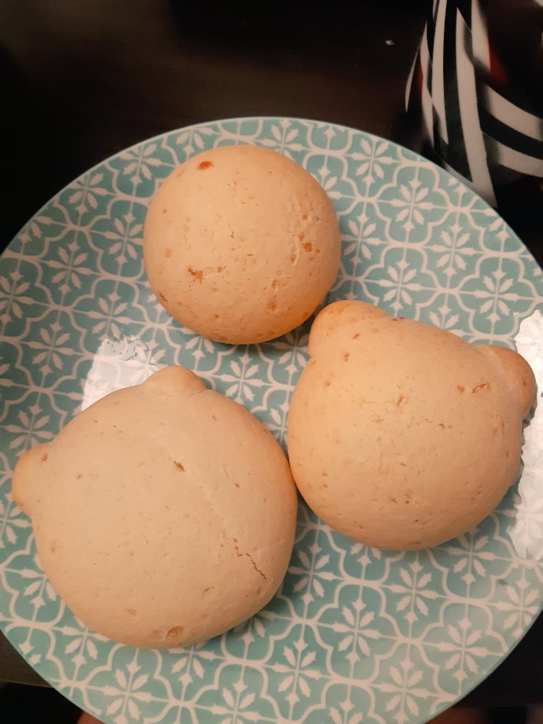 AliciaDoradaM's tweet image. 🌸Pan de bono con orejitas 🐻 delicioso💜 #pandebono