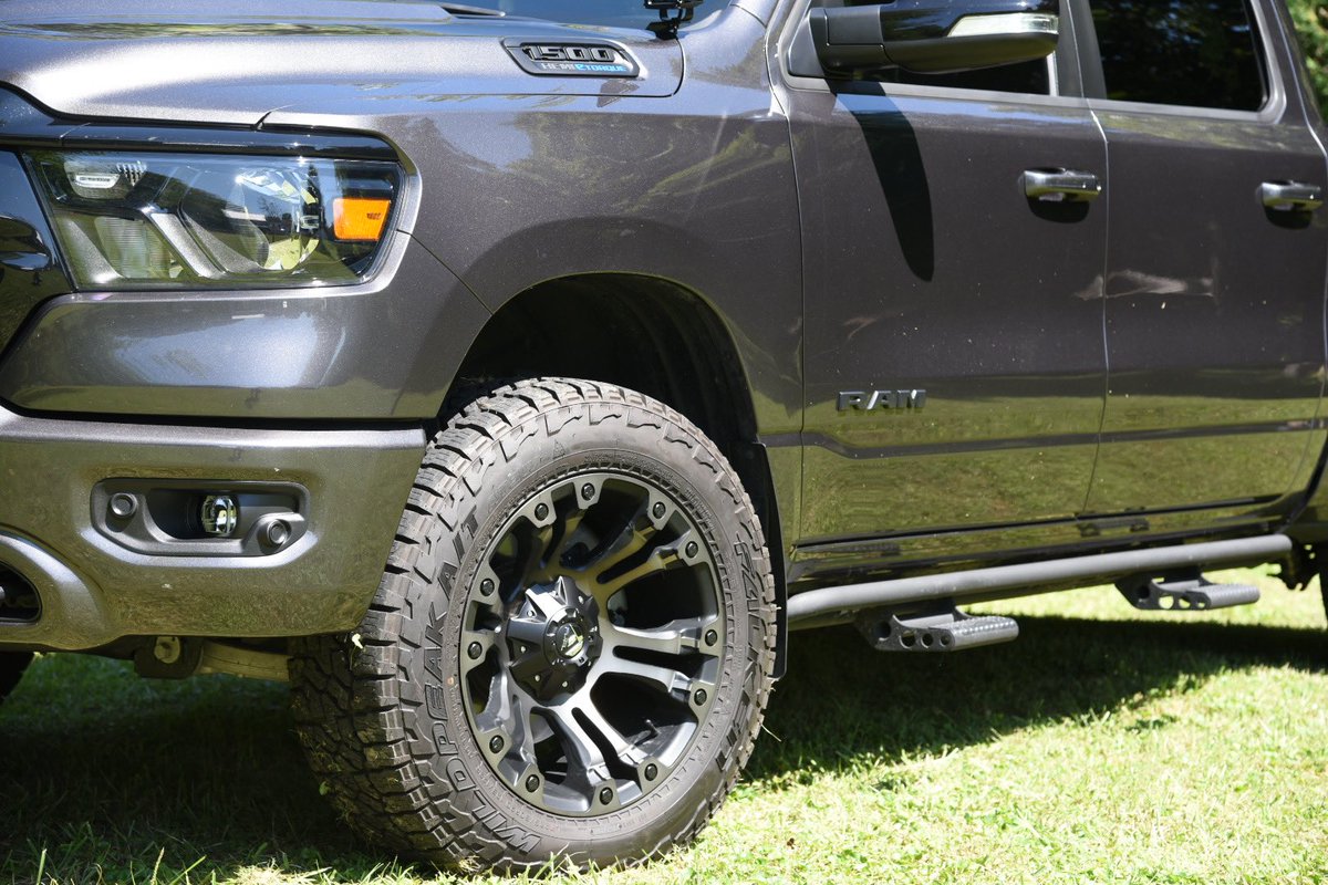 drainthebrain87's tweet photo. @RamTrucks 1500 @OfficialMOPAR  2” lift @FuelOffroad 20x10 dark tinted vapor wheels @FalkenTire wildpeak at3w @roughcountry led pods on @ZROADZOfficial hood hinge mounts @roughcountry behind grill 20” light bar @MBRPexhaust catback exhaust #lasfit led’s @Agricover @DualLiner https://t.co/9bpf3hHyjW