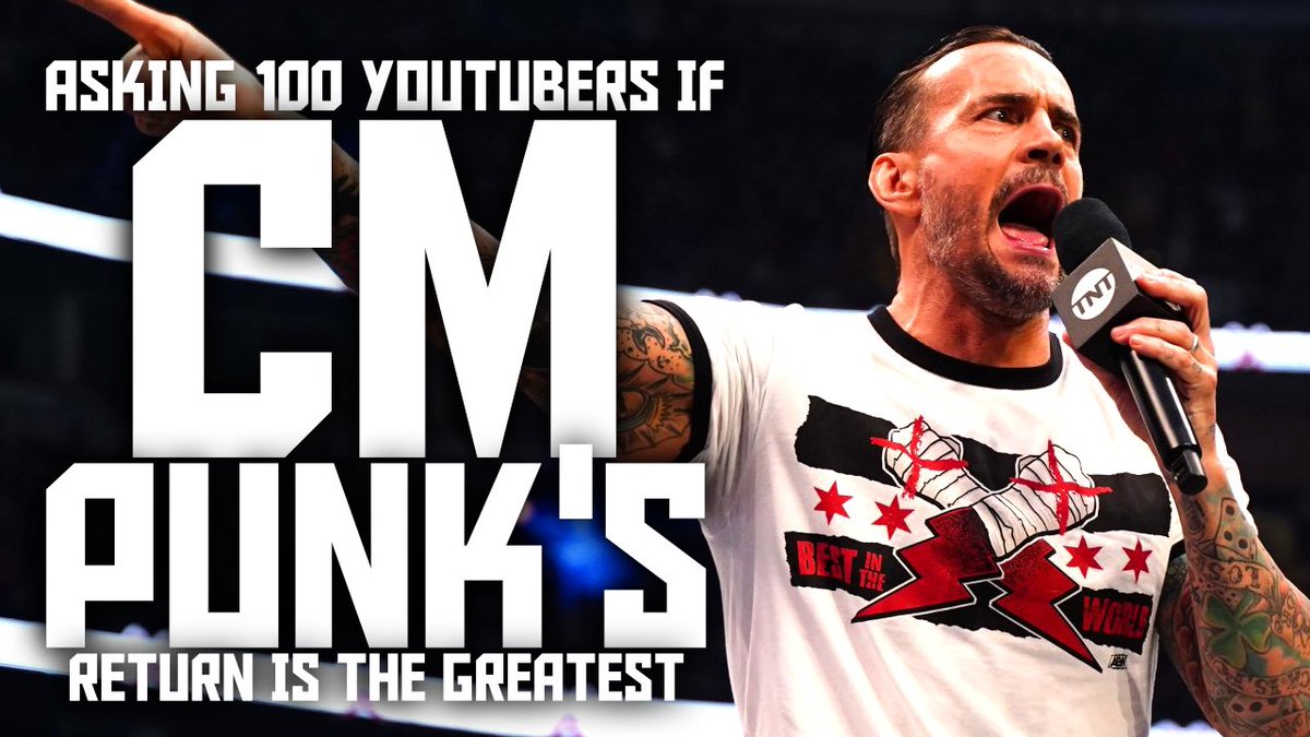 BingBongX21's tweet image. Asking 100 Wrestling YouTubers If Cm Punk Return Was The Greatest! *Shoc... youtu.be/GAyd7PebbqM via @YouTube #AEW #AllOut #cmpunkday 

Maybe some of your favorites wrestling YouTubers responded 👀 definitely worth a check out! Starts later on!