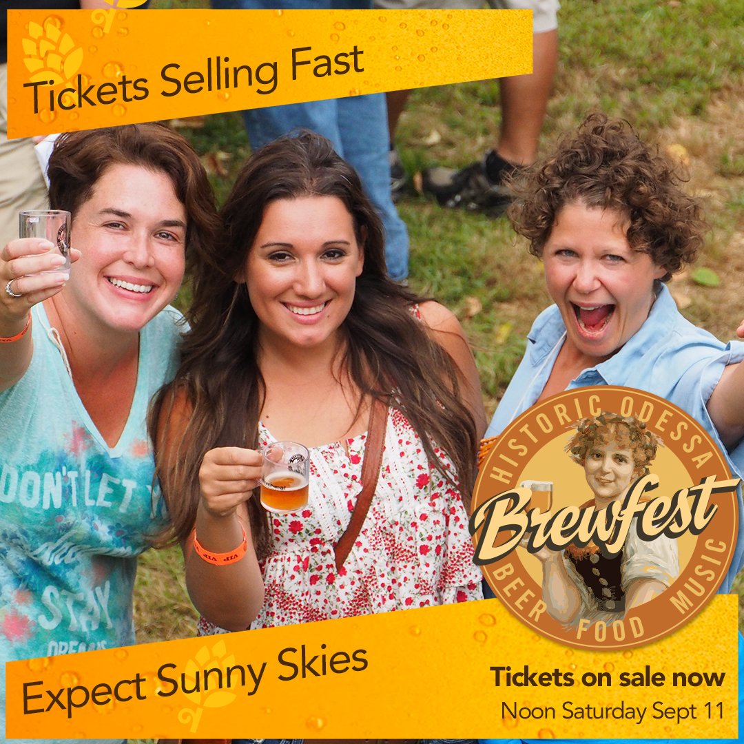 Great friends, great beer, great weather predicted for Saturday, Sept 11th at the 2021 #Odessabrewfest odessabrewfest.com