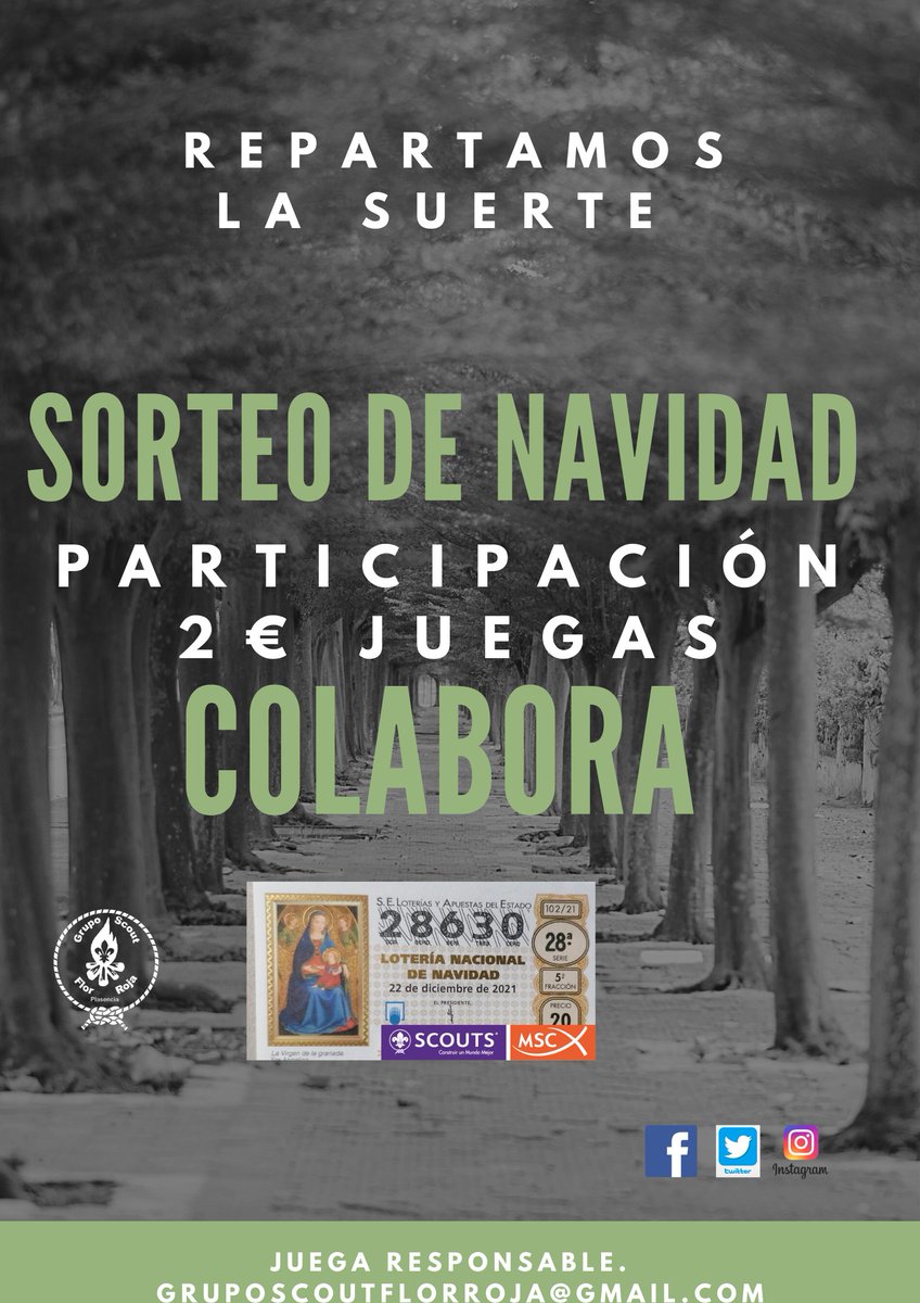 ScoutFlorRoja's tweet photo. Y si nos toca...... te vas a quedar sin tu participación? https://t.co/aFvAVR4ySl
