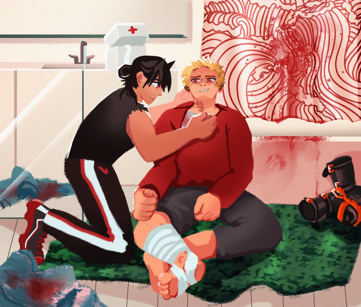 taliam4rt's tweet photo. My Kirishima Big Bang collaboration w Jess- a scene from her incredible fic, “the heroes we make”
Link below ⬇️⬇️ https://t.co/zyGc3LVHnq