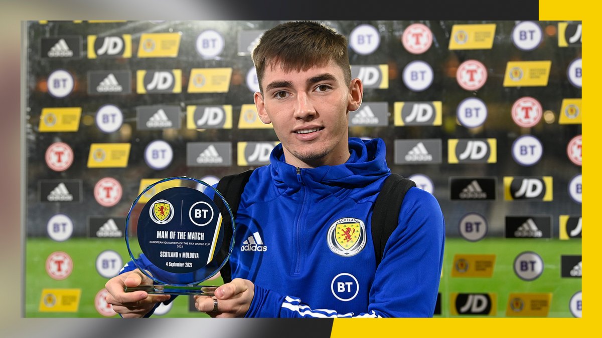 ScotlandNT's tweet photo. Congratulations to tonight's @BT_UK Man of the Match, @billygilmourrr 👏🏴
#SCOMDA https://t.co/2bxLABKDUO