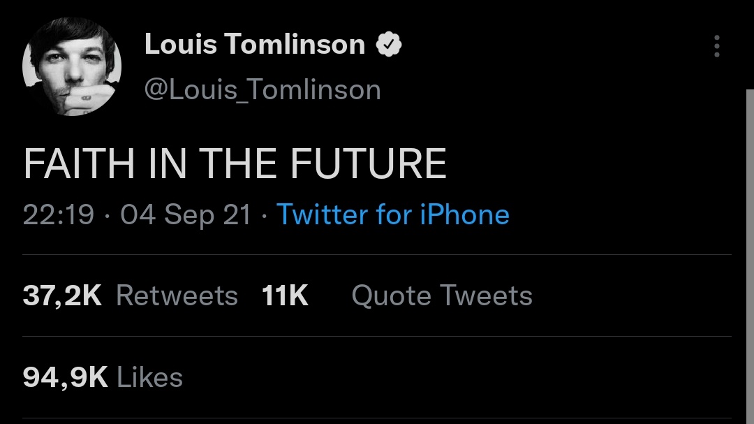 sunfflouwerry's tweet photo. " FAITH IN THE FUTURE" - LOUIS TOMLINSON, 2021. https://t.co/6k6BF73cel