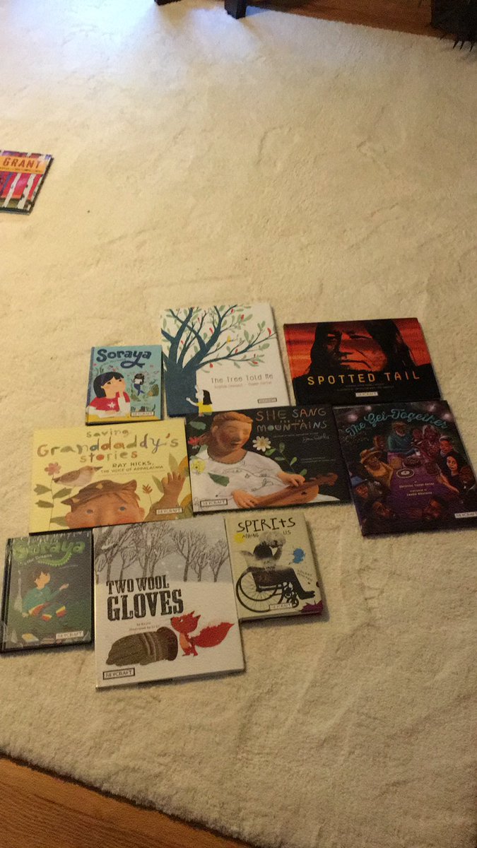 ArmyVet5's tweet photo. Love my new job as EDITOR at @ReycraftBooks. Came back from #NewYork to find a box of amazing books. @ChristineTB I see #TheGetTogether and I remembered your passion this summer when we shared a panel at @sljournal #PictureBookPalooza. I can’t wait to dive into these. #Publishing https://t.co/8iFCI57kC6