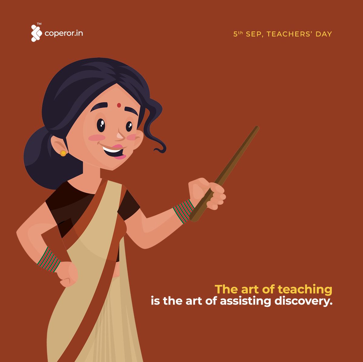 coperorin's tweet photo. The art of teaching is the art of assisting discovery 👩🏻‍🏫👨🏻‍🏫
5th Sep, Teachers’ Day
➖➖➖
#teachersday #teacher #coperorcreatives #illustration #sketch #painting #branding #animations #motiongraphics #graphicdesign #corporatefilm #prmedia #responsivewebdesign #mobileapps #india https://t.co/zEy2Plmuln