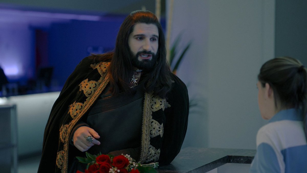 DavidOpie's tweet photo. Kayvan Novak impersonates the entire #WhatWeDointheShadows cast in the latest episode and he does it FLAWLESSLY. Why isn’t my timeline flooded by pics and GIF’s of this?!?! https://t.co/j2tWnuX97H
