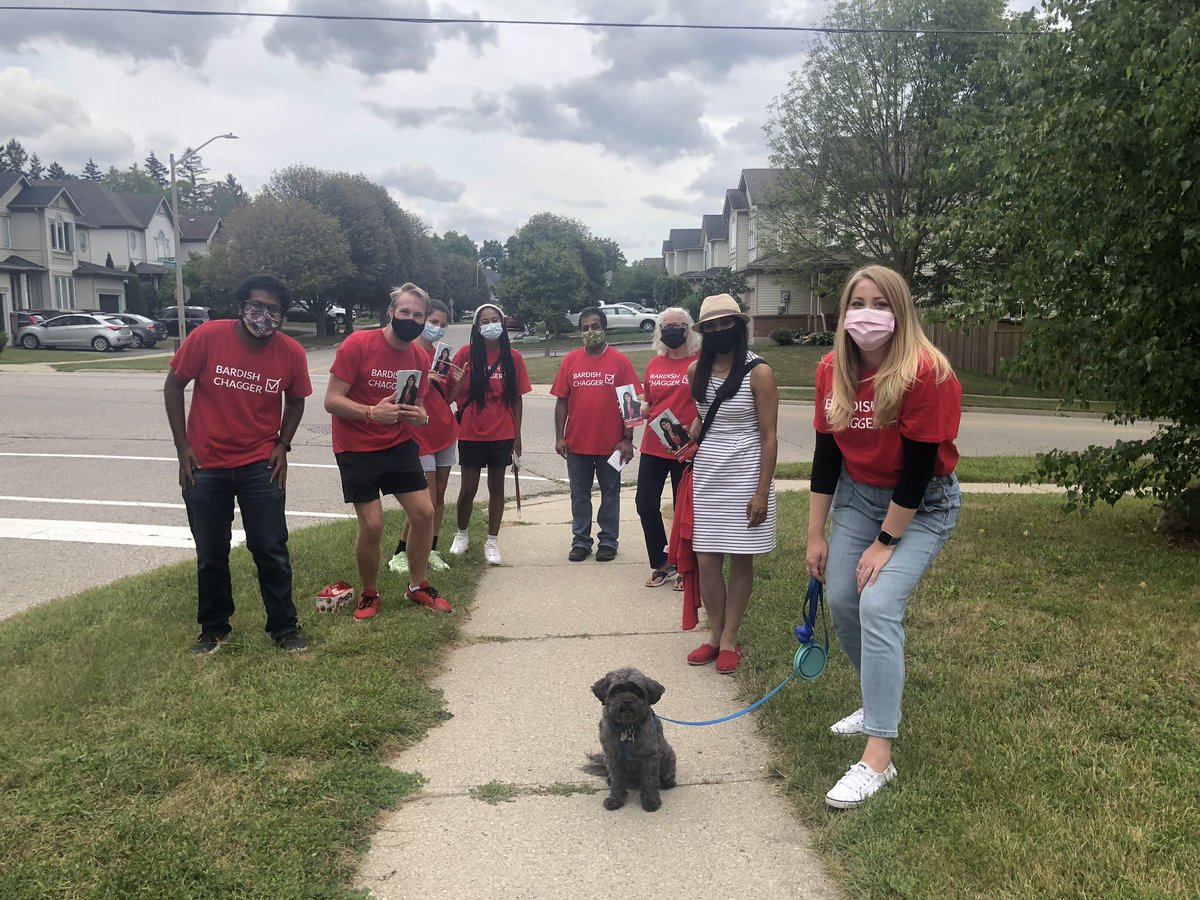 BardishKW's tweet photo. A huge pup-preciation goes out to Clark for giving #TeamChagger a helping paw at this afternoon’s canvass in #KWawesome! 🐾 https://t.co/p5eMF6LDc3