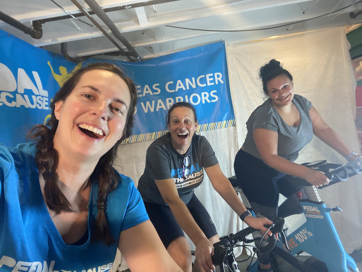 WHALEmygoodness's tweet photo. @pedalthecause we are on hour 8 of 11 for our pedal a thon! We have raised almost $6000 today alone!!! #cancercuringbike https://t.co/M3frNWW8gT