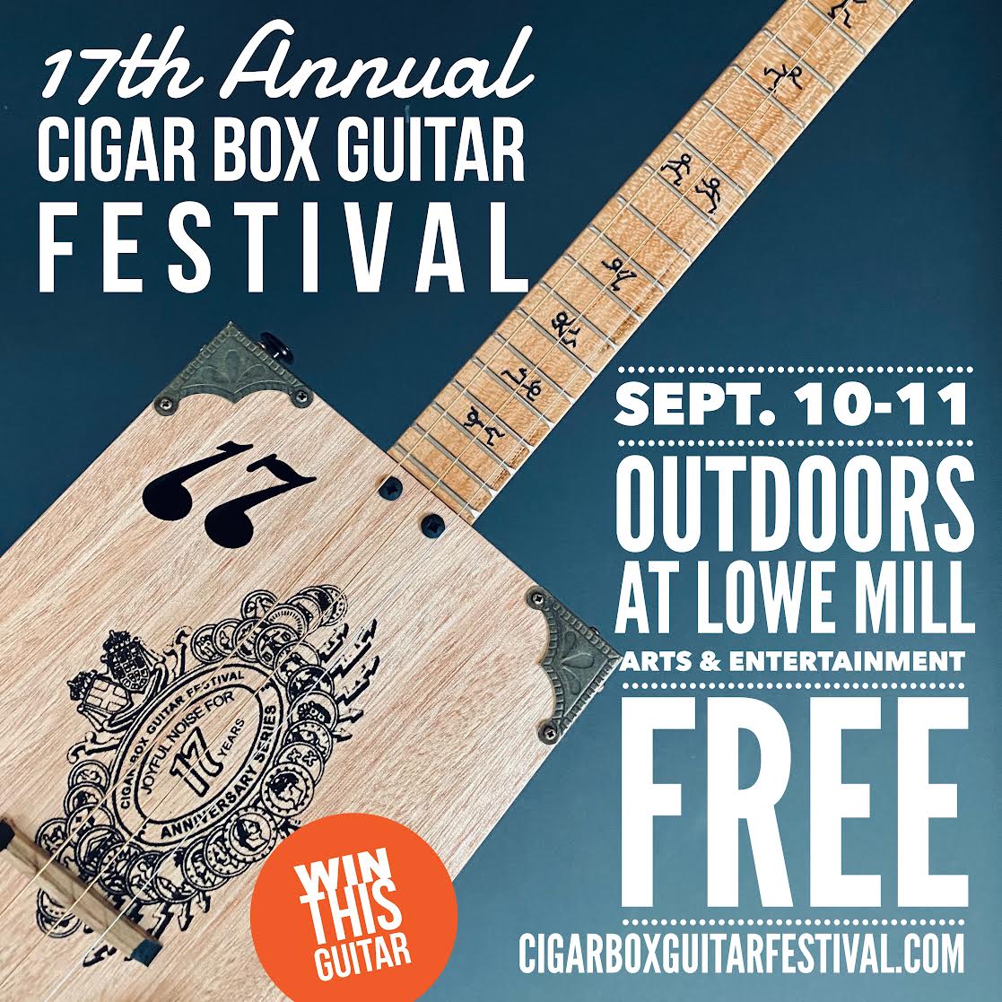lowemillarts's tweet photo. The world's LONGEST running Cigar Box Guitar Festival returns THIS WEEKEND! 

More info about this weekend's festivities at https://t.co/fi0GK34Gq0. https://t.co/Lfyet7DEJF