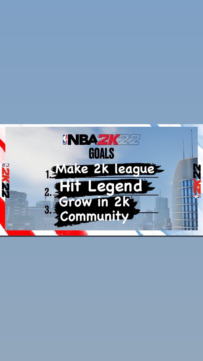 Goals for <a href="/NBA2K/">NBA 2K</a> #2k22 Let’s Get it <a href="/NBA2KLeague/">NBA 2K League</a> <a href="/Ronnie2K/">Ronnie 2K 2K26</a> #BG_L3THALW3APON