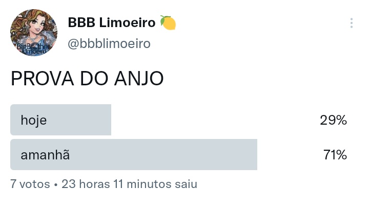 bbblimoeiro's tweet photo. Prova de hoje adiada pra amanhã às 19:00! Estejam ligados https://t.co/msV5S9Hz8j