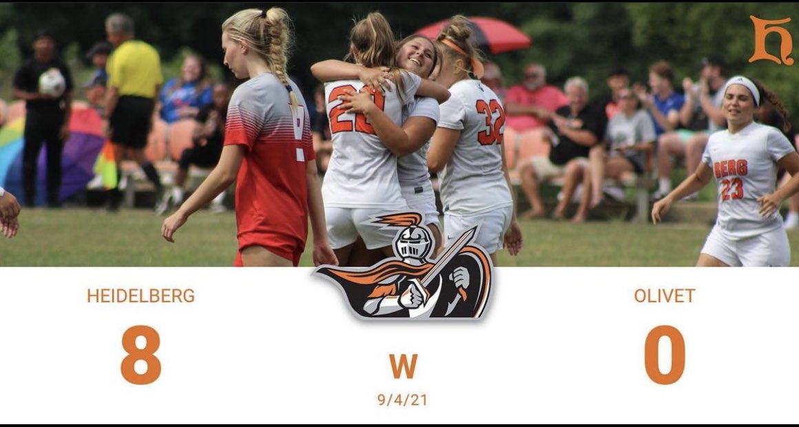 bergsoccer's tweet photo. After battling a tough loss Wed. in Michigan, the student princes are back on track with a HUGE win today vs Olivet. S/O to the fans who came out to support our first home game &amp; s/o to the goal scorers of the match… Madi Lause (4), Audrey Kaufman (2),  &amp;  Victoria Perez. https://t.co/588WpXjqfg