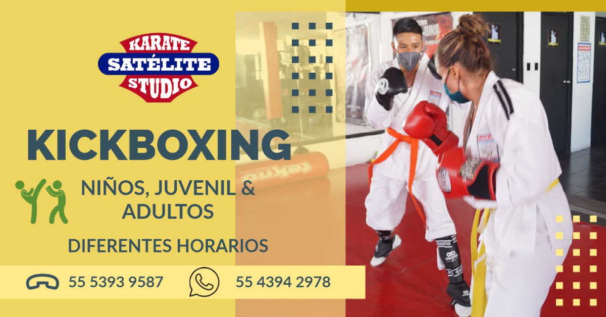 KarateSatelite's tweet photo. En el Kickboxing combina ejercicios de cardio y de resistencia, quema de grasa y calorías que convierten en energía. Logra gran flexibilidad, mejora tu circulación y reduce el estrés y canaliza tu ira. https://t.co/Q0NpMQvuyZ