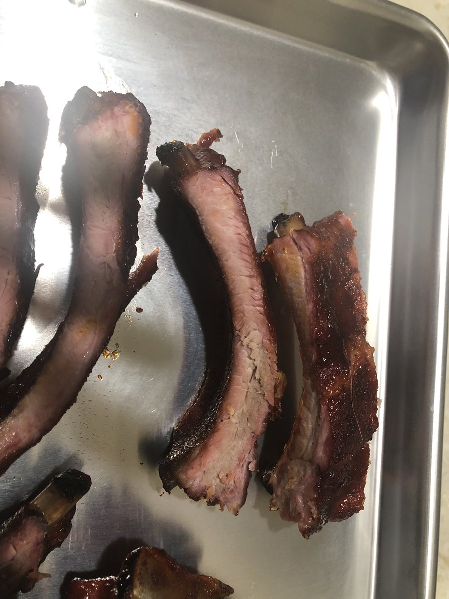 luvdabucs's tweet photo. First time cooking ribs on my new Traeger Timberline 850.  Love this grill!  Used Killer Hogs BBQ rub as a base layer, then their Hot BBQ Rub and finished with Meat Church’s Honey Bacon BBQ rub.   @HowToBBQRight @MeatChurch @TraegerGrills https://t.co/VhF5vc1Jab