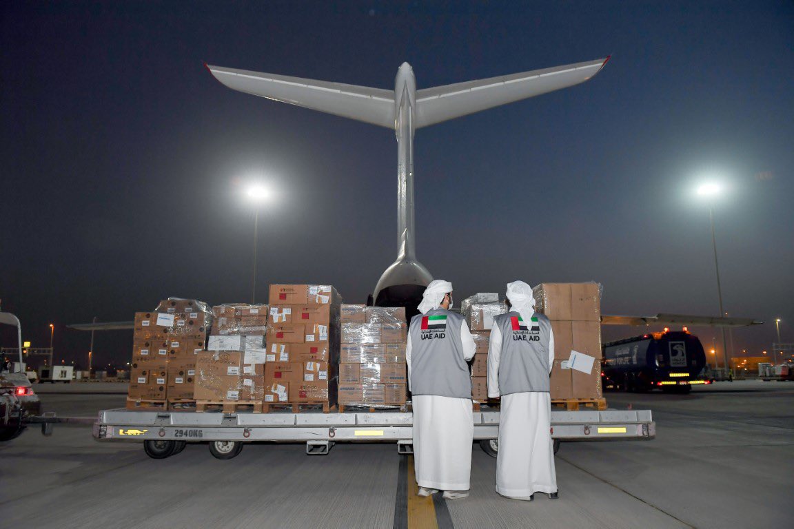 KingSiasi's tweet photo. #UAE Sending #Food and #Medical_Aid to Afghanistan As The “Assistance Comes Within The Framework of The #Humanitarian_Role Being Played By The UAE to Provide Full Support to Brotherly Afghan People.
#Kabul
#Afghanistan https://t.co/oho3PBcwSa