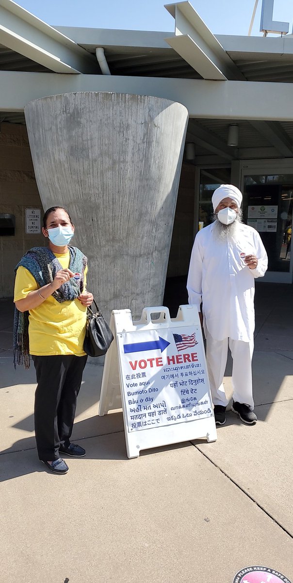 yourstruli_hf's tweet photo. My parents voted today! Punjabi ballots or facsimile ballots are available in parts of Bay Area and most of Central Valley. Vote by mail or in person by Sept 14. #VoteNoOnRecall @AmarShergillCA @CASikhDelegates @CDPAPICaucus https://t.co/nEgQxLXJrC