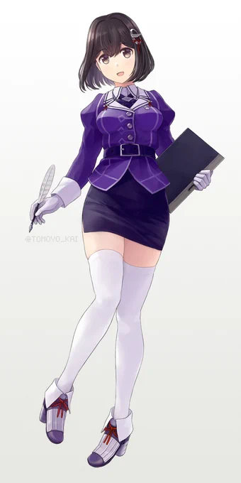 羽黒さんの立ち絵イラストです✍ 
