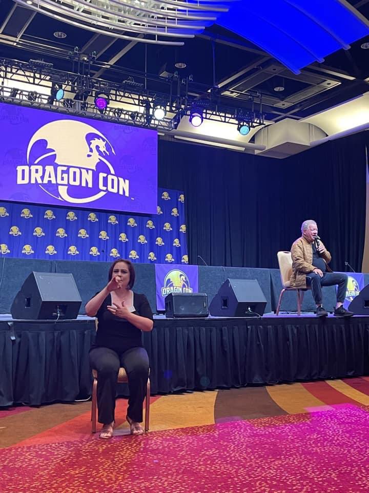 RecoveryScene's tweet photo. Getting to interpret for @WilliamShatner was #awesome ! The man is hilarious! #StarTrek #Trekkie #dragoncon https://t.co/yZ7Ejduhn9