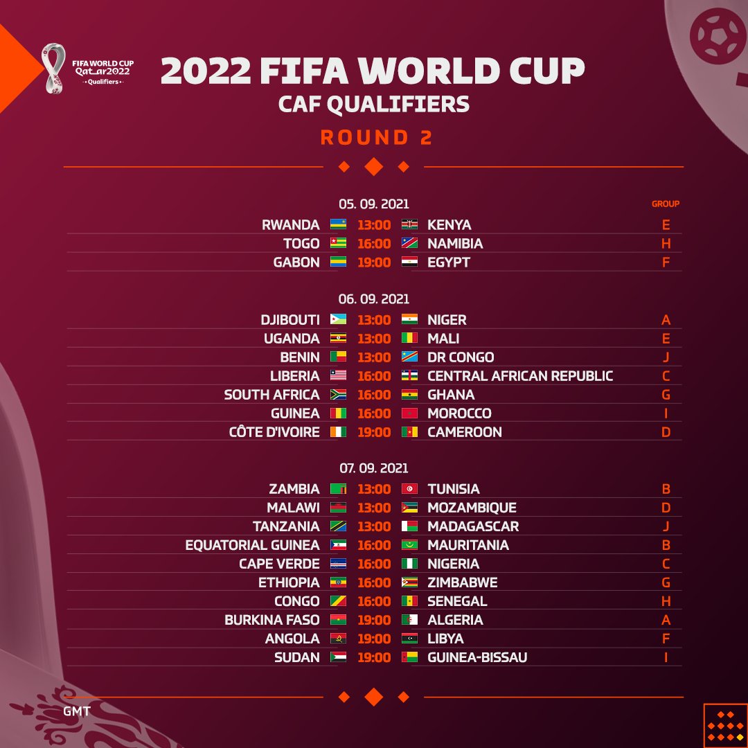 World cup qualifiers fixtures 2021