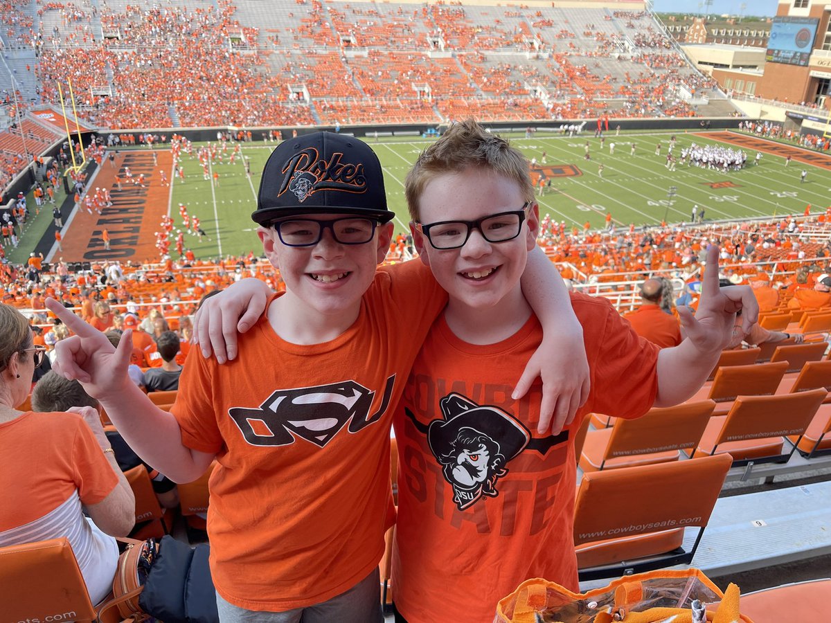 OKC_Nick's tweet photo. All the way from Lubbock, TX to see our Cowboys play!  TOGETHER IN ORANGE!  #GoPokes https://t.co/qHiMxCI9CH