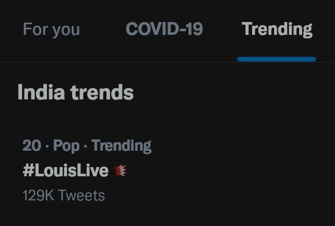 LouiesOfIndia's tweet photo. Nothing much, just Louis and his incredible team owning the India Trends board on Twitter at 4:00 AM in the morning. 😎

Thank you again Helene, Charlie and whole of Louis' team who made this possible! ❤
#AwayFromHomeFestival #LouisTomlinson  #LouisLive https://t.co/T0TIxQYWff