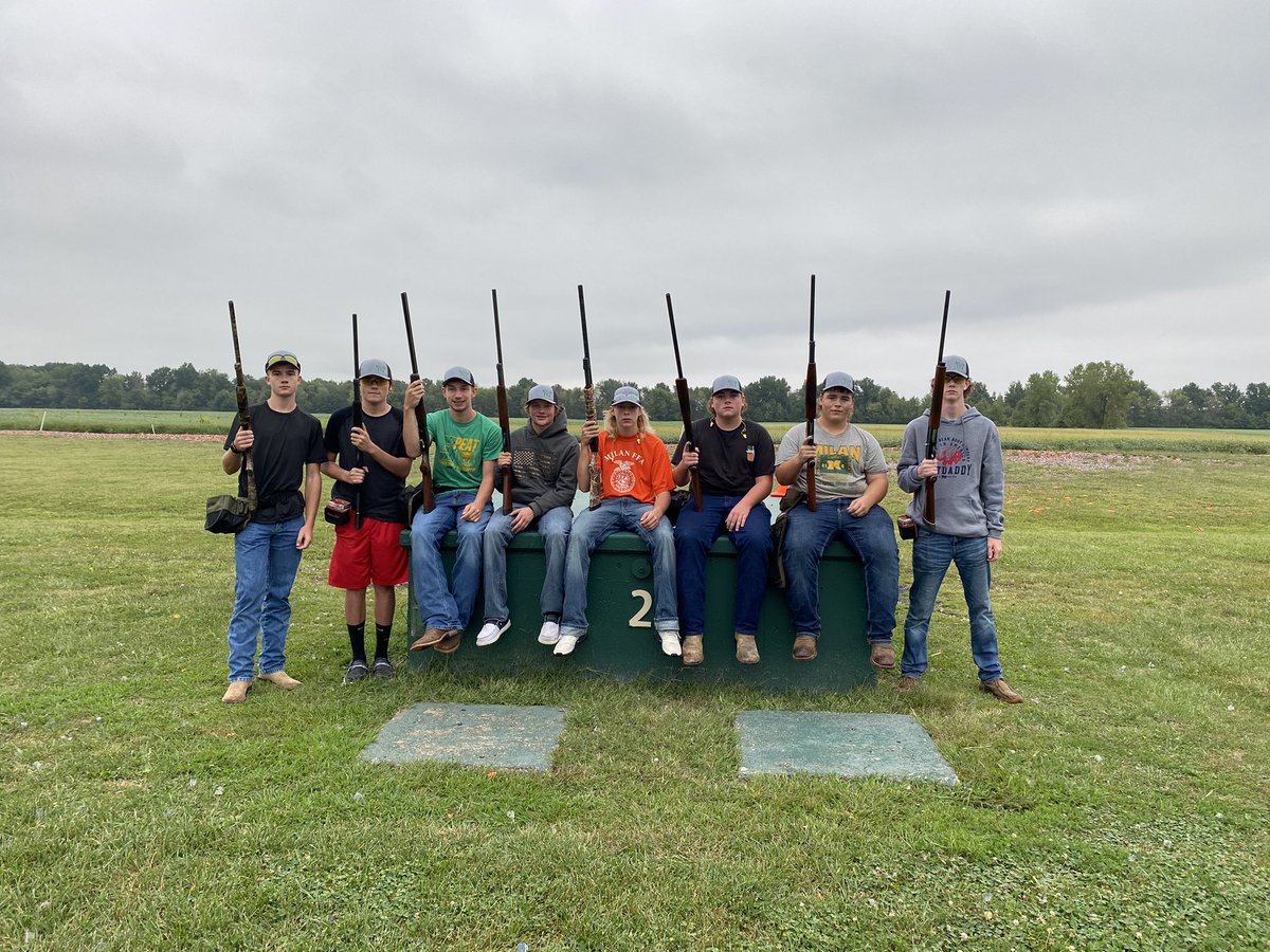 JarredSayre's tweet photo. Milan FFA’s First trap shoot of the year. A team 5th place. @MilanC2Schools @MissouriFFA https://t.co/UiT6jLzXl8