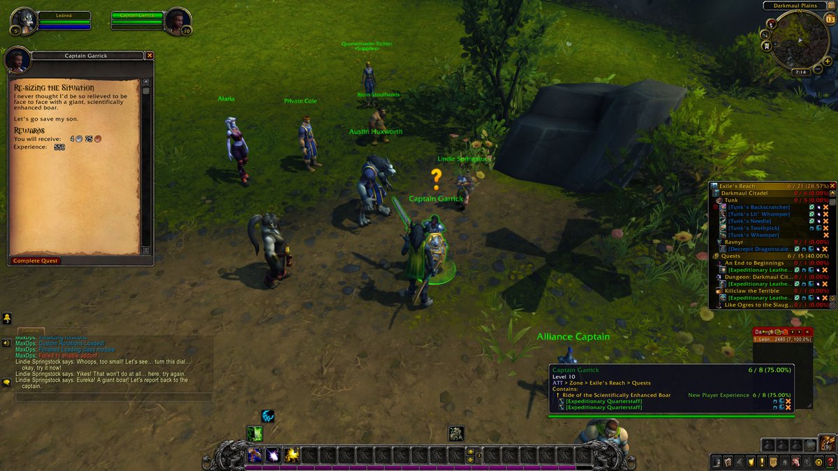 SunshineLovele's tweet photo. #resizing the #situation #lvl6 #lvlup #level #ride the #scientifically #enhanced #boar #ogre #ruins, #Henry. The #Alliance #never #gives #up, #even in the #face of #disaster. #stocking up on #supplies #warcraft https://t.co/2i9Cca4SgS