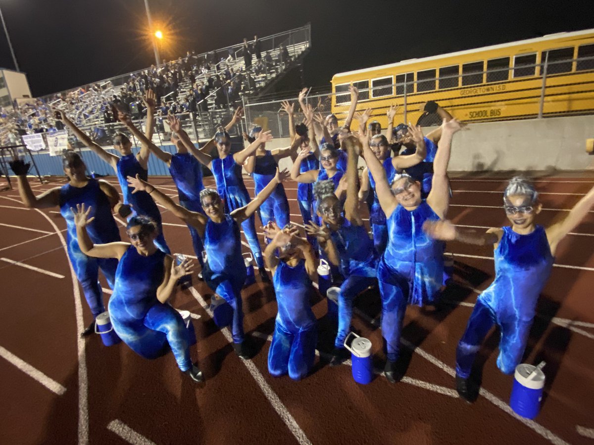 gthscolorguard's tweet photo. Well how ‘bout that?? First football game, first Section of the Week for Fall 2021!!! Thanks to the Leadership for recognizing us!!! 💙🖤💙🖤 @gthscolorguard @GHSEagleBand #wattscurrent #oftheweek https://t.co/iTpIewLh8l