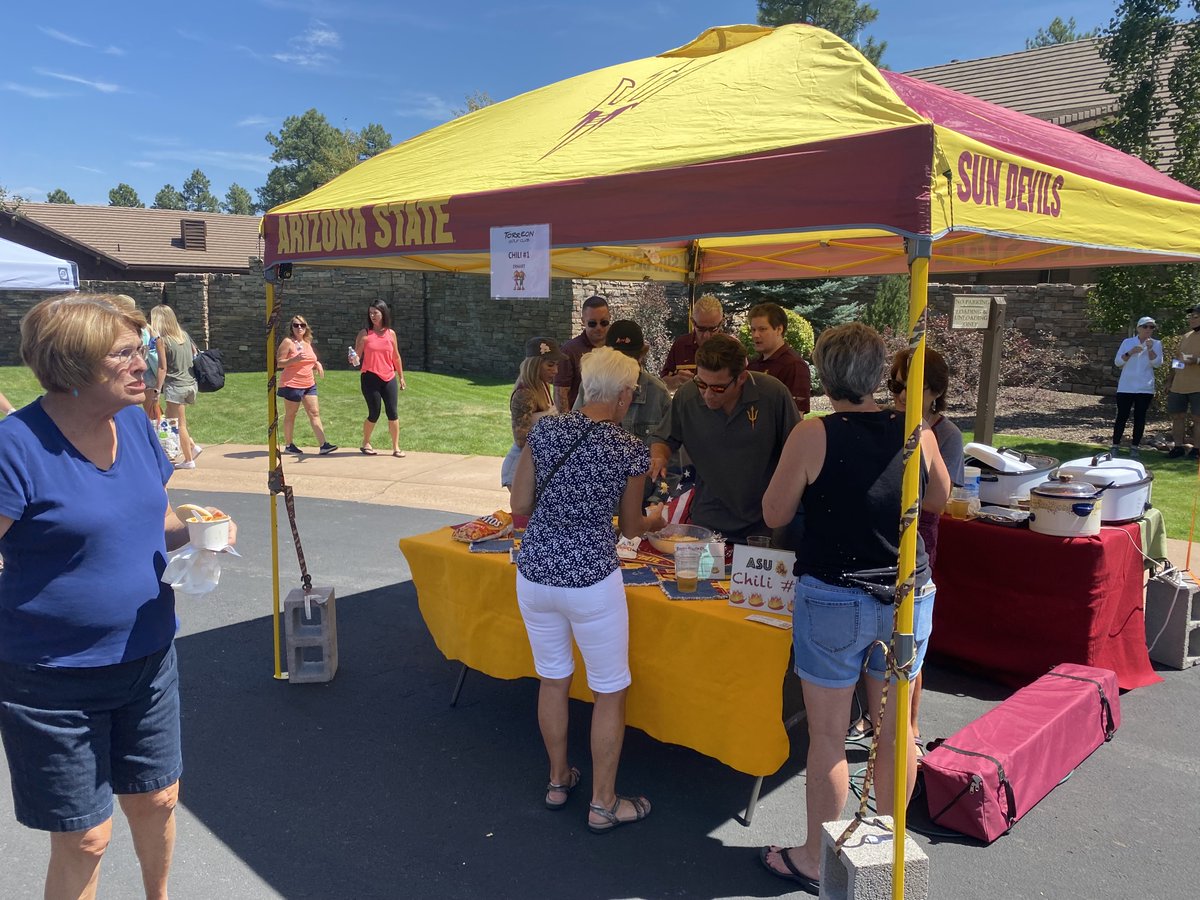 TorreonGolf's tweet photo. It was a beautiful day for our Annual Chili Cookoff! Congratulations to the Ehrharts who represented Arizona State and had the Best Chili and the Schulds who won Best Decor with the MonstersU theme! #ElevateYourLifestyle #WeAreTroon #TroonPrive https://t.co/ouhbloYxSK