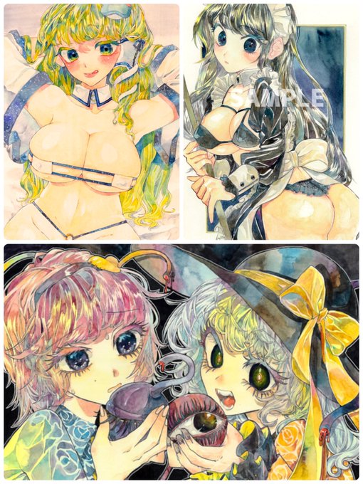 原画出品しました!
新作のさとこいと早苗さんとオリジナルのメイドちゃん。
ヤフオクにて日曜19時までやってます。よろしくお願いします〜💪

https://t.co/pfSRacQsJF 