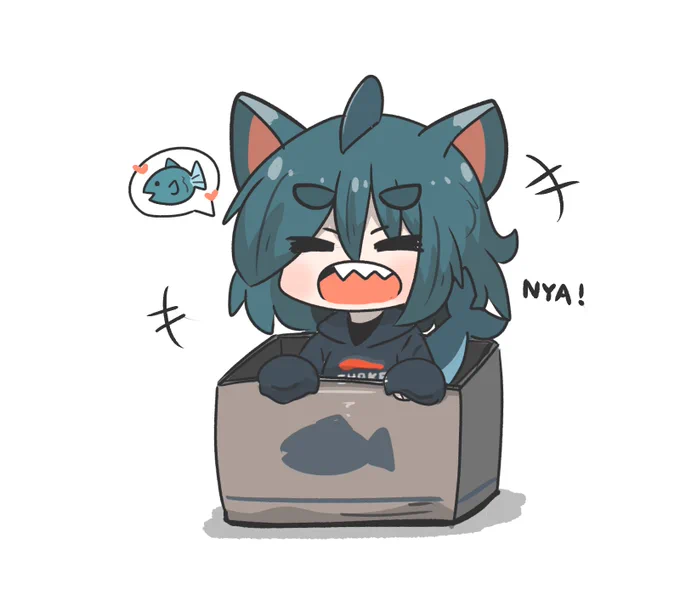 お魚欲しさに猫になるフカちゃん🦈 