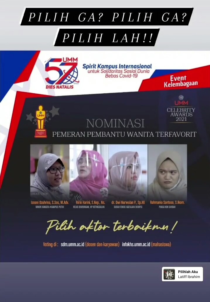 nurudinwriter's tweet photo. Dukung calon dari Komunikasi ya?  @ikomUMM @LabikomUMM https://t.co/KxlH6Pl2kz
