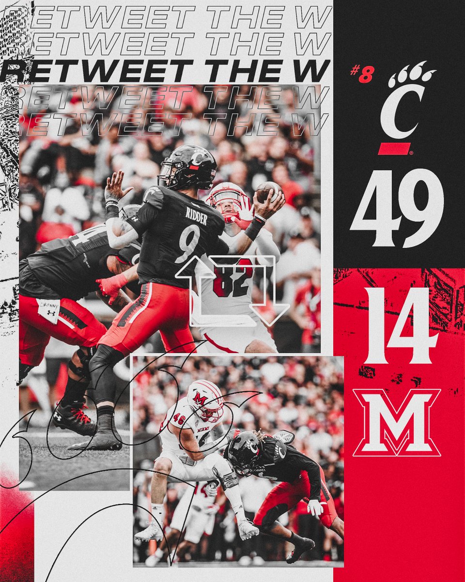 GoBEARCATS's tweet photo. Make it 2️⃣1️⃣ in a row at Nippert Stadium‼️

BIG @GoBearcatsFB WIN! https://t.co/9Ha9m3LLT0