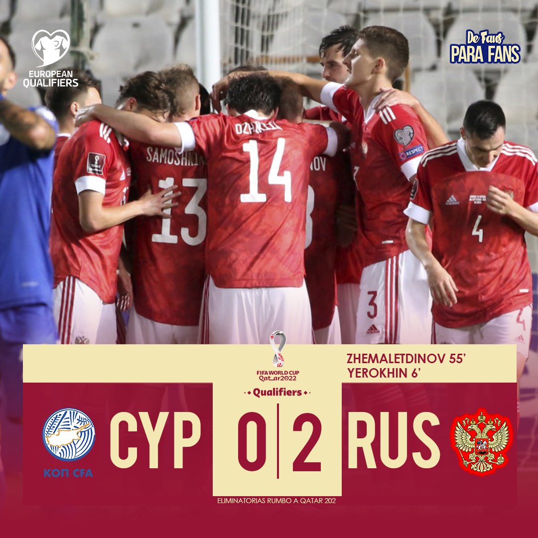 DeFansparaFans2's tweet photo. #PorSiNoLoViste Se jugo la jornada 5 del elimanotorio europeo rumbo a #Qatar2022 y así quedo la fecha en donde #NOR saca el resultado #RUS gana de visita #NED golea y #DIN gana por la minima
#WCQ #LVANOR #CYPRUS #NEDMNE #FRODEN #UEFA #EliminatoriasQatar2022 #EuropeanQualifiers https://t.co/fjpL6X5umu