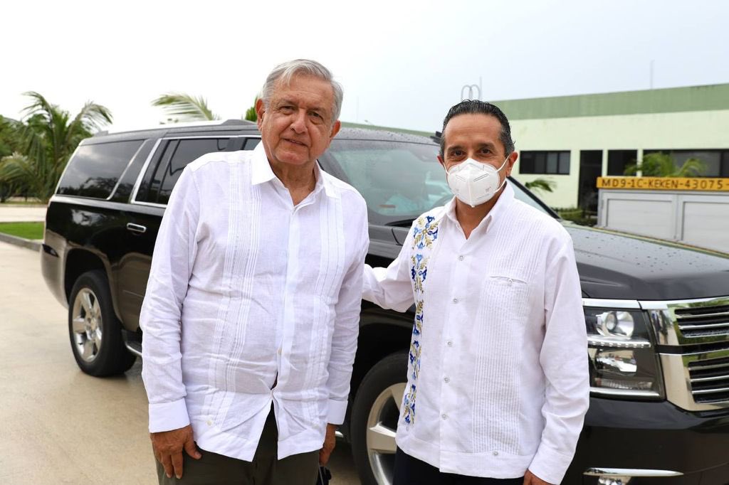 CarlosJoaquin's tweet photo. Doy la bienvenida a #QuintanaRoo al Presidente @lopezobrador_. Revisión y avances del @TrenMayaMX en tramo 4 entre #Merida y #Cancun, estaciones, zonas de desarrollo y oportunidades para los Quintanarroenses y nuestros visitantes. @GobiernoMX @GobQuintanaRoo @FonaturMX https://t.co/zFzKa8khAU