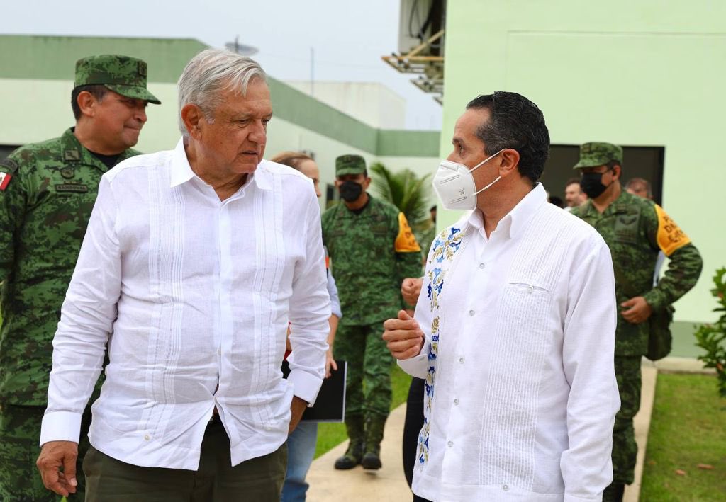 CarlosJoaquin's tweet photo. Doy la bienvenida a #QuintanaRoo al Presidente @lopezobrador_. Revisión y avances del @TrenMayaMX en tramo 4 entre #Merida y #Cancun, estaciones, zonas de desarrollo y oportunidades para los Quintanarroenses y nuestros visitantes. @GobiernoMX @GobQuintanaRoo @FonaturMX https://t.co/zFzKa8khAU