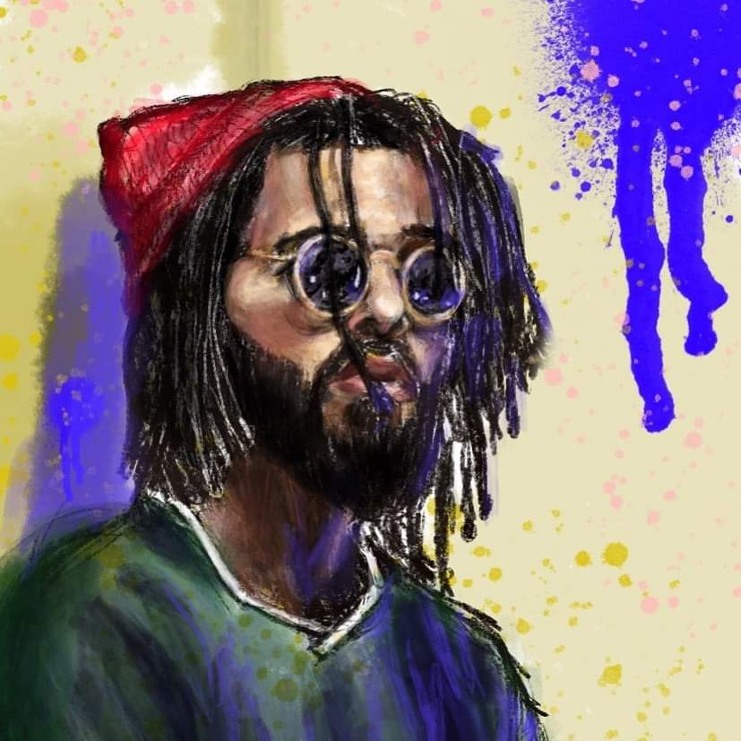 daniel_a_rowell's tweet photo. This was a fun piece done in #Procreate of a reference photo of #Jcole I took alot of liberties in this piece and let some expression flow. Some of the best things happen when we learn to let go. #digitalart #portrait #digitalpainting #ipad https://t.co/ah128Gqu26